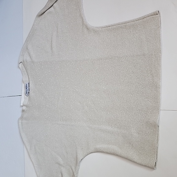 TOMMY BAHAMA METALLIC BEIGE SWEATER TOP/ SIZE S/P - Picture 5 of 13